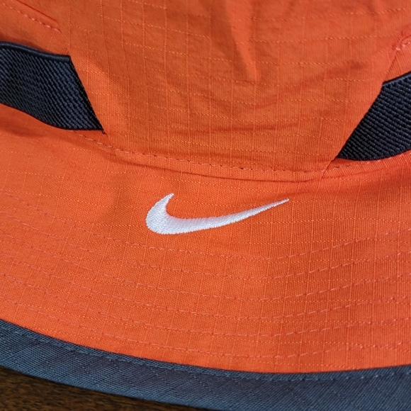 Nike Dry Bucket Orange Gray Hat Cap Adjustable - Picture 3 of 12
